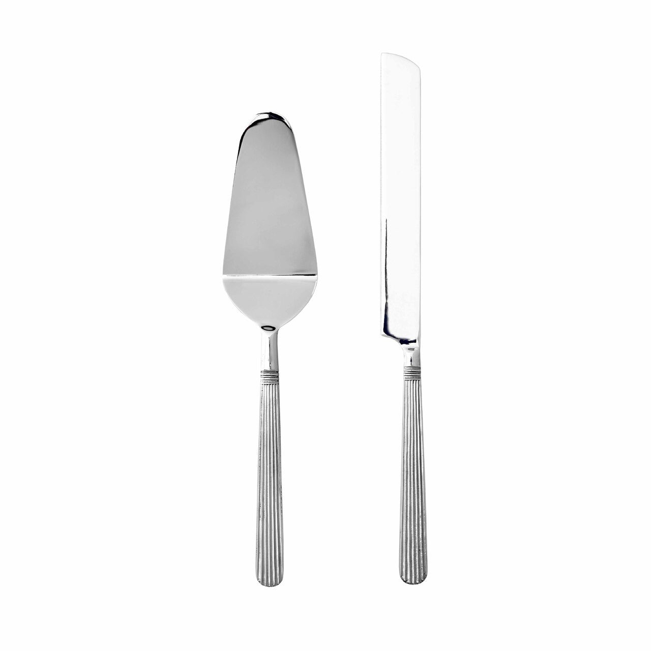 Athenian Cake Serving Set/2, Silver Mirror