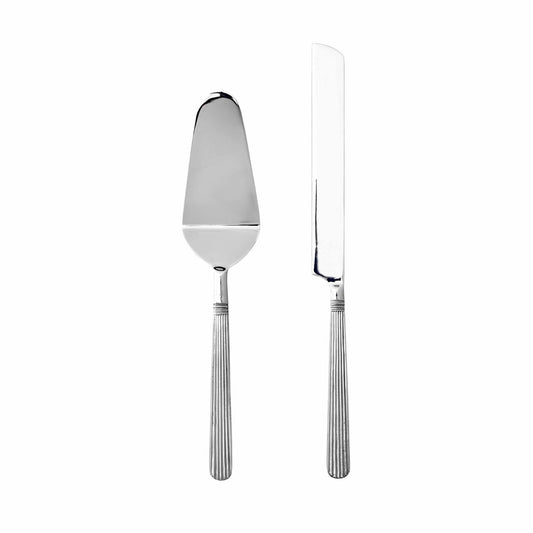 Athenian Cake Serving Set/2, Silver Mirror