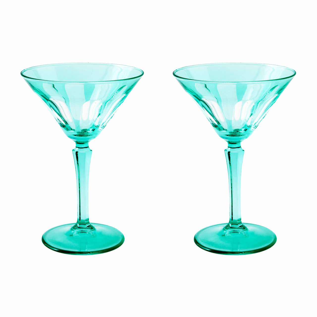 Rialto Glass Martini Set/2, Menthe