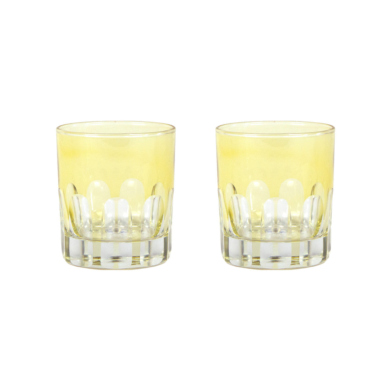 Rialto Glass Old Fashion Set/2, Limoncello