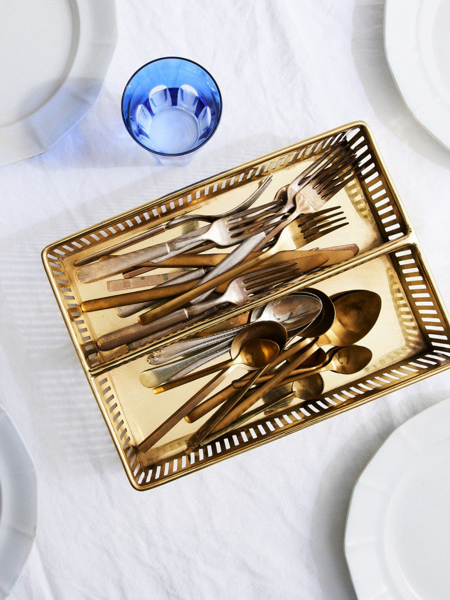 Sheffield Silverware Caddy, Brass