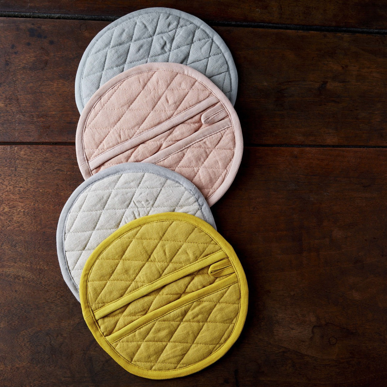 Linen Kitchen Mitt, Dove