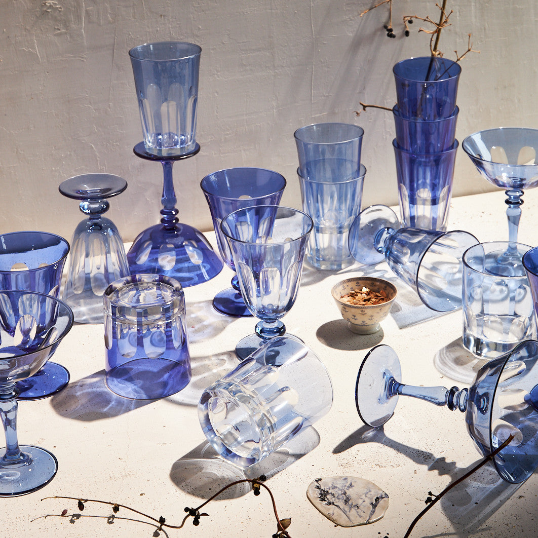 Rialto Glass Coupe Set/2, Moon Glow