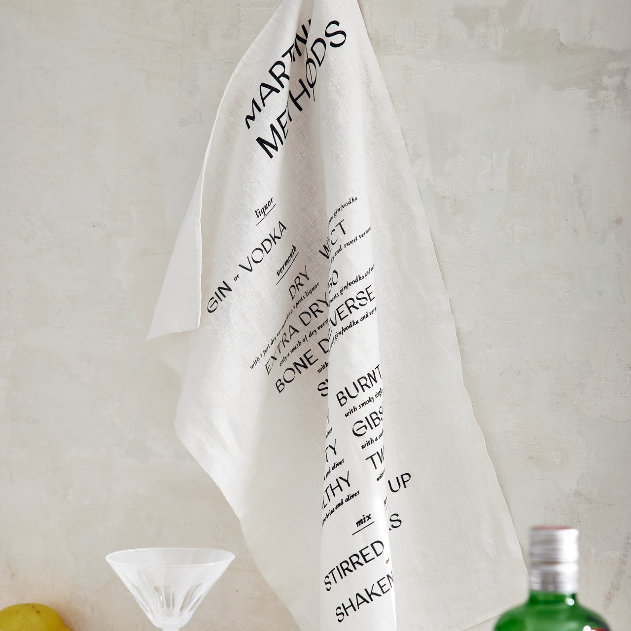 MARTINI METHODS PURE LINEN TEA TOWEL