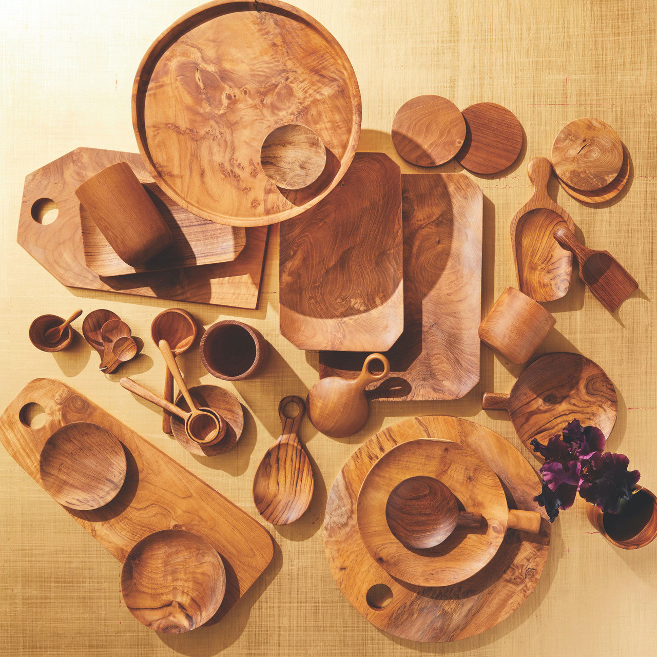 Teak Root Paddle Tray Small