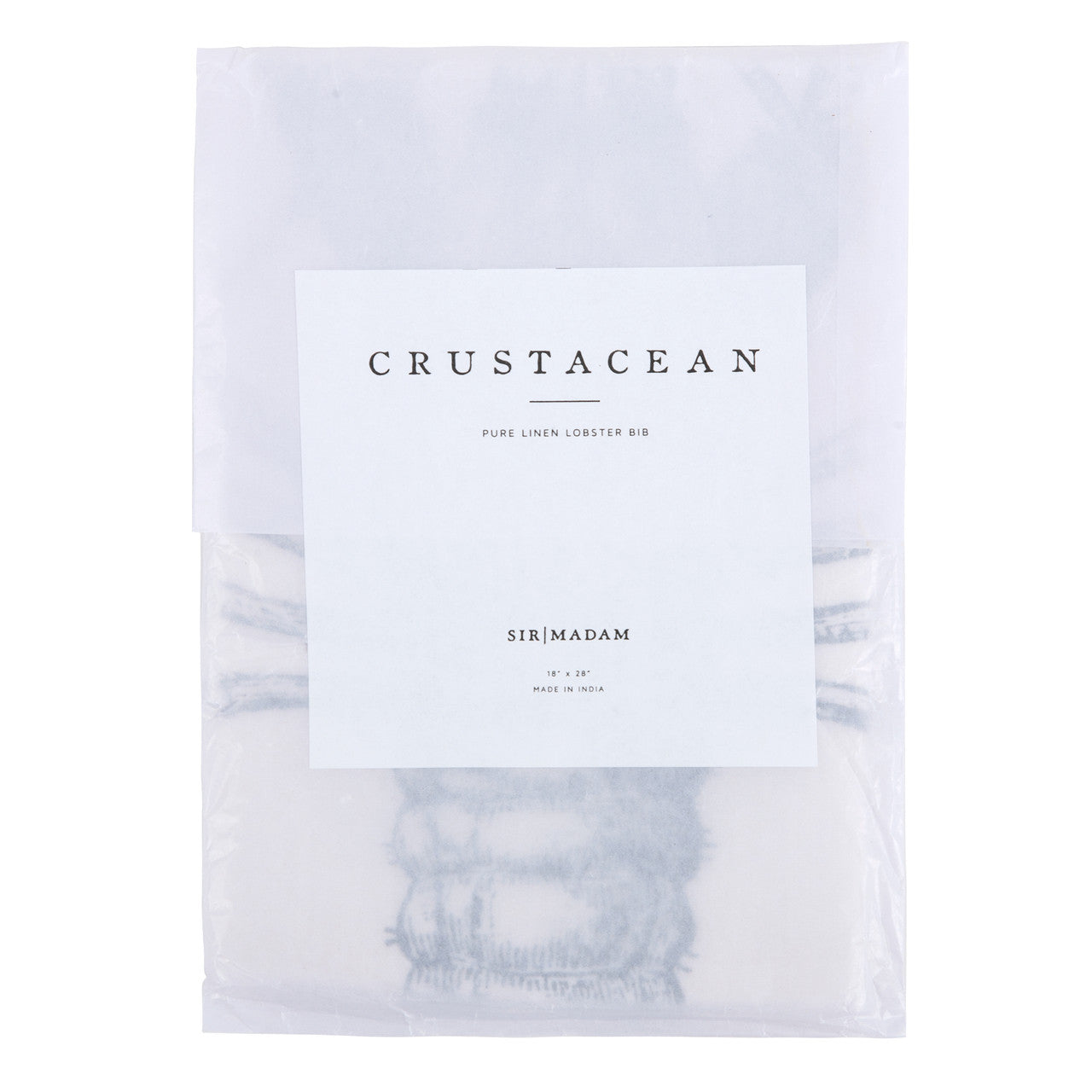Crustacean Linen Bib