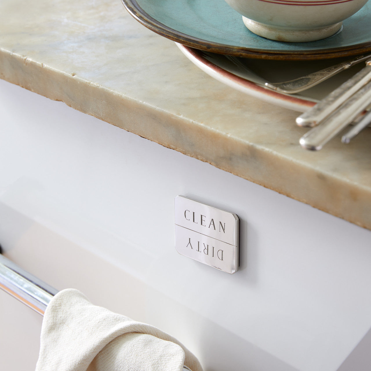 BRASS CLEAN/DIRTY DISHWASHER MAGNET