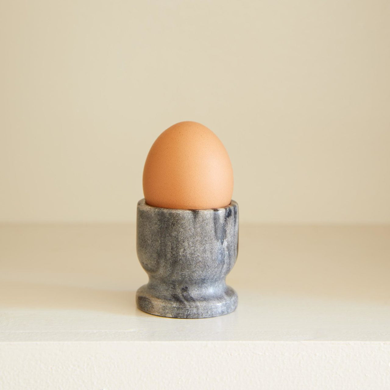 GRAY MARBLE EGG CUP