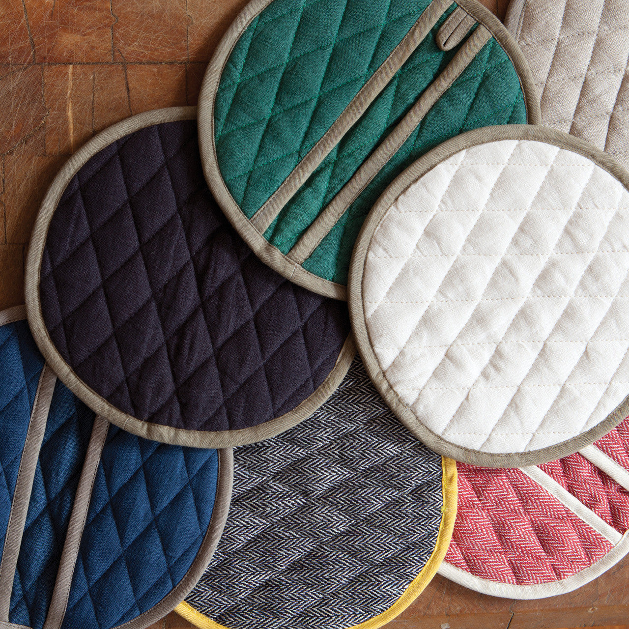 Linen Kitchen Mitt, Curry