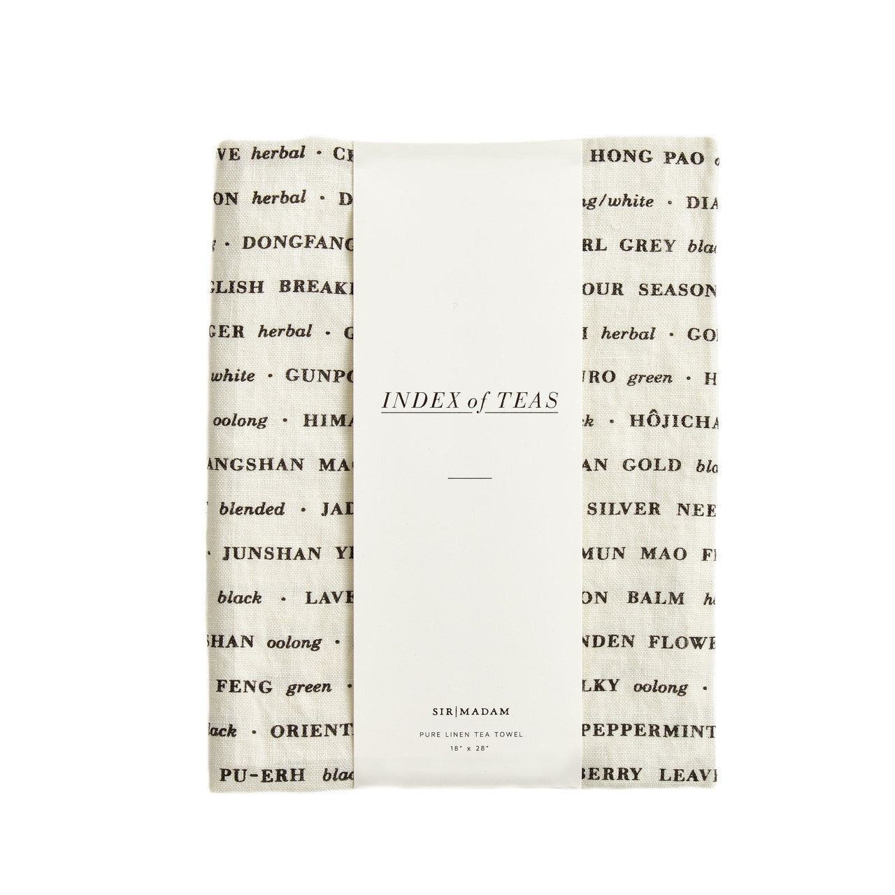 Index of Tea Pure Linen Tea Towel