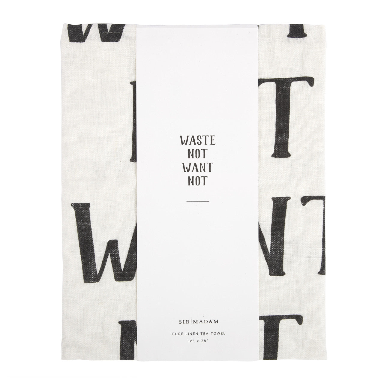Waste Not, Want Not Pure Linen Tea Towel