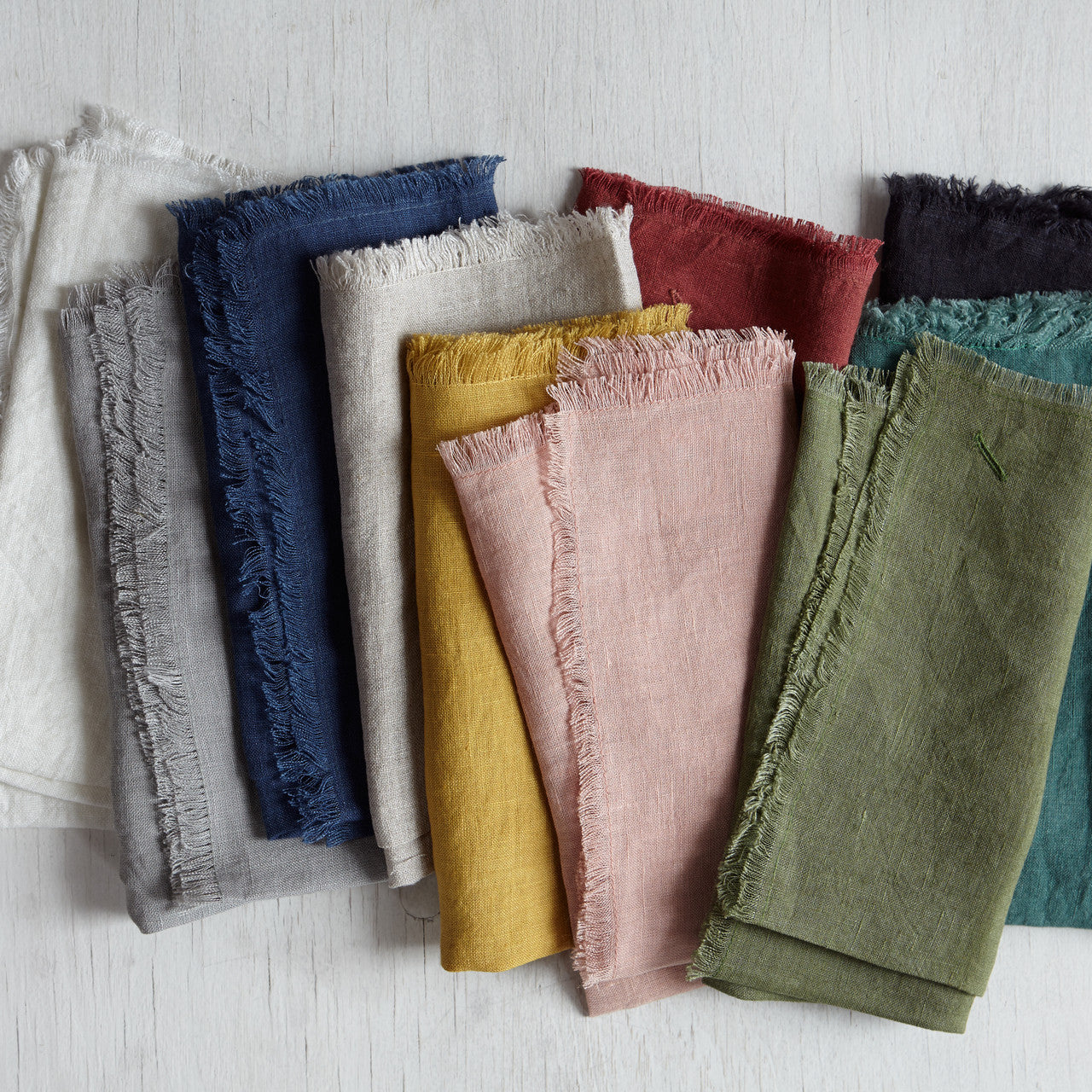 SOLID LINEN NAPKINS, NATURAL, SET OF 4