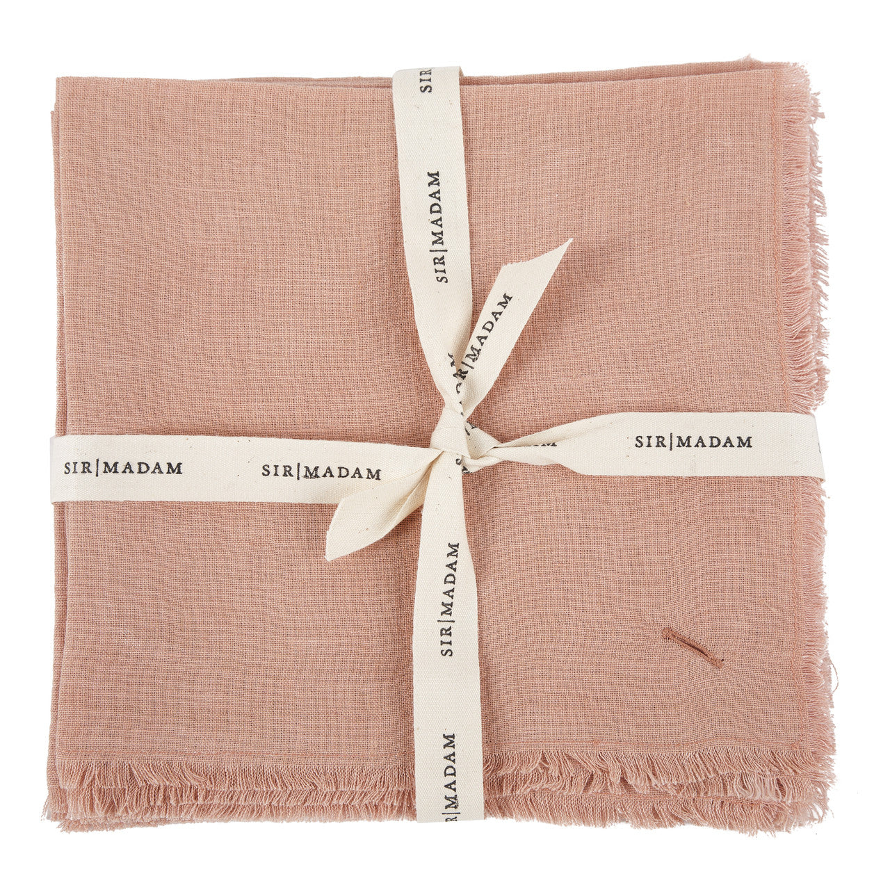 SOLID LINEN NAPKINS, SALMON, SET OF 4
