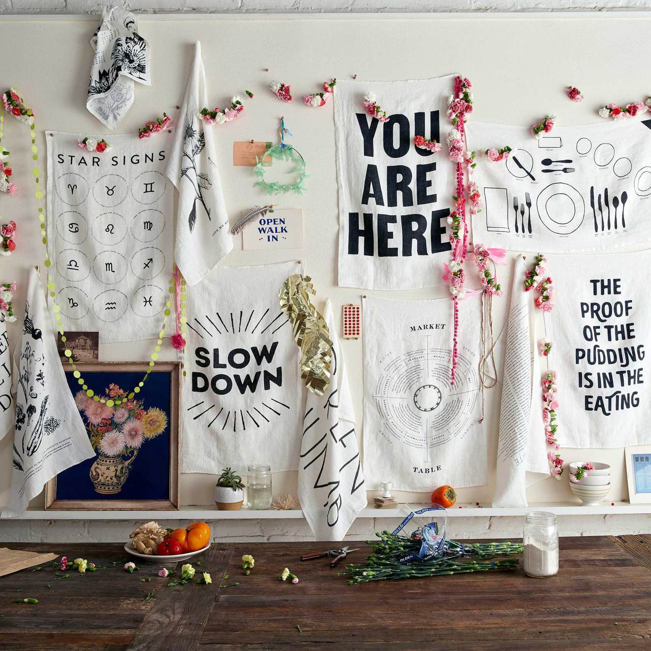 Place Setting 101 Pure Linen Tea Towel
