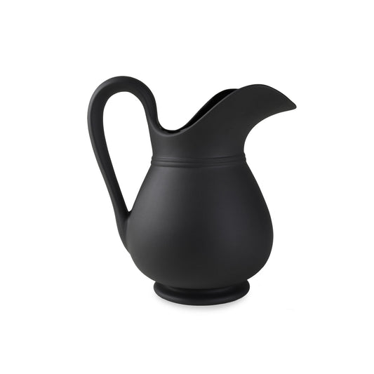 STONEWARE AVIARY PITCHER, MATTE BLACK NO. 3
