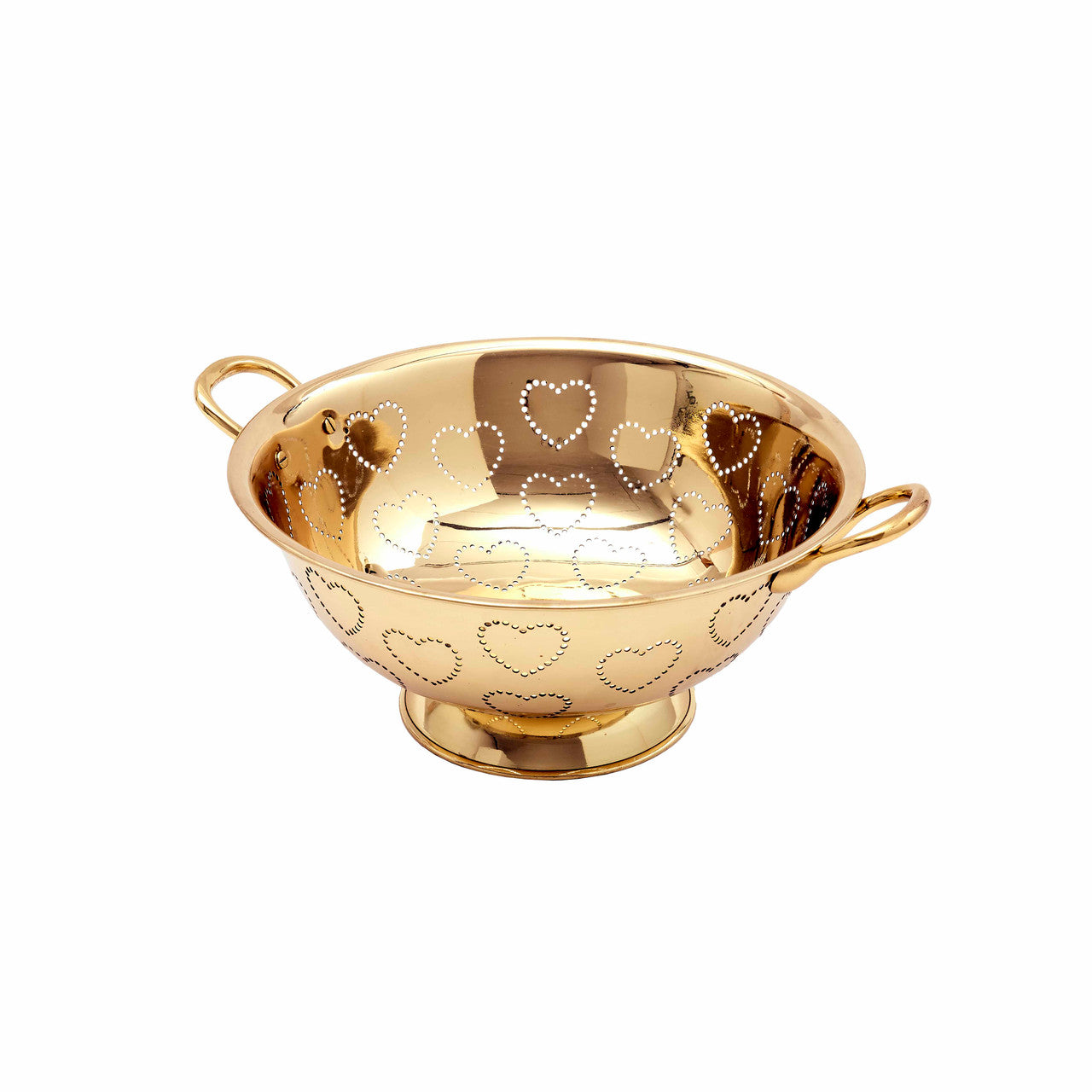 BRASS HEART COLANDER