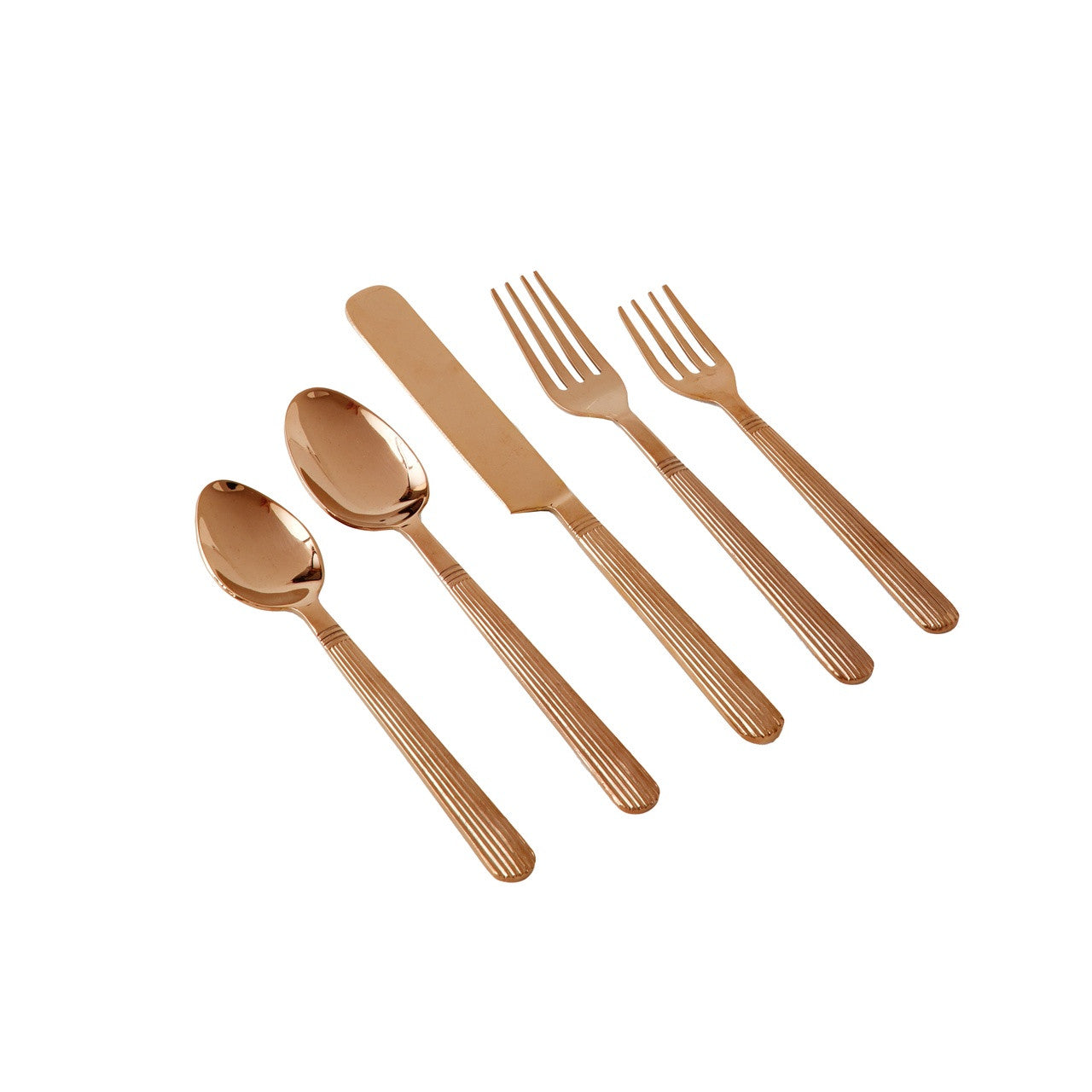 Athenian Flatware Set/5, Blush Mirror