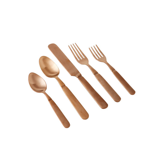 Florentine Flatware Set/5, Blush Matte