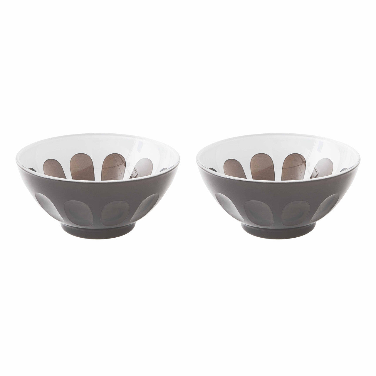 Rialto Glass Bowl Set/2, Warm Gray