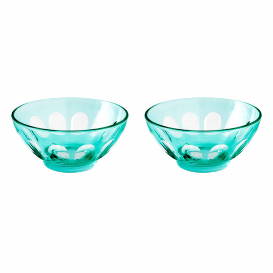 Rialto Glass Bowl Set/2, Menthe