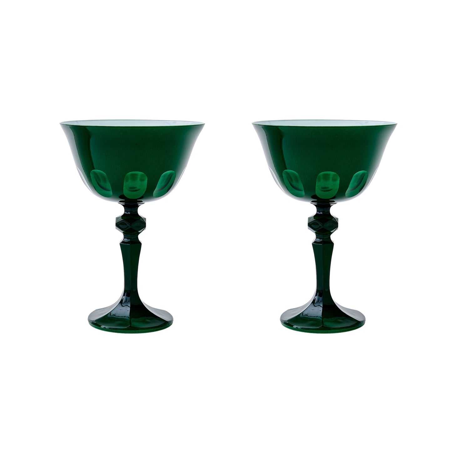Rialto Glass Coupe Set/2 - Kale