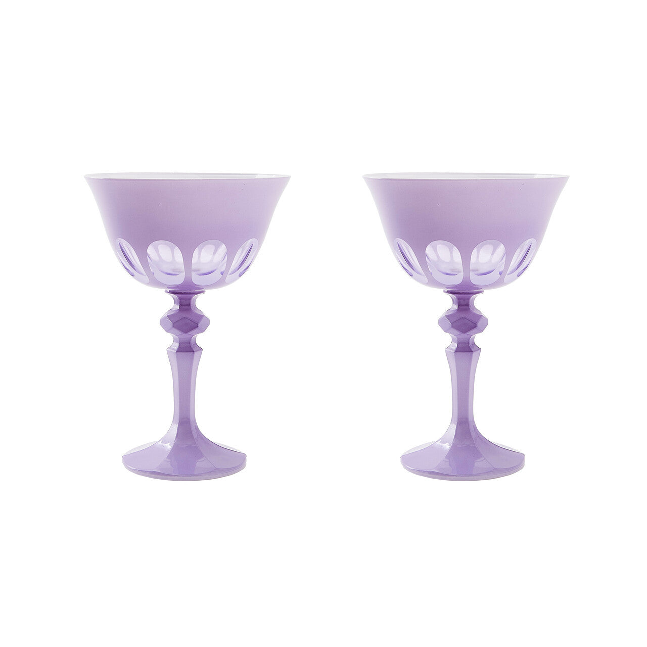 Rialto Glass Coupe Set/2, Lupine