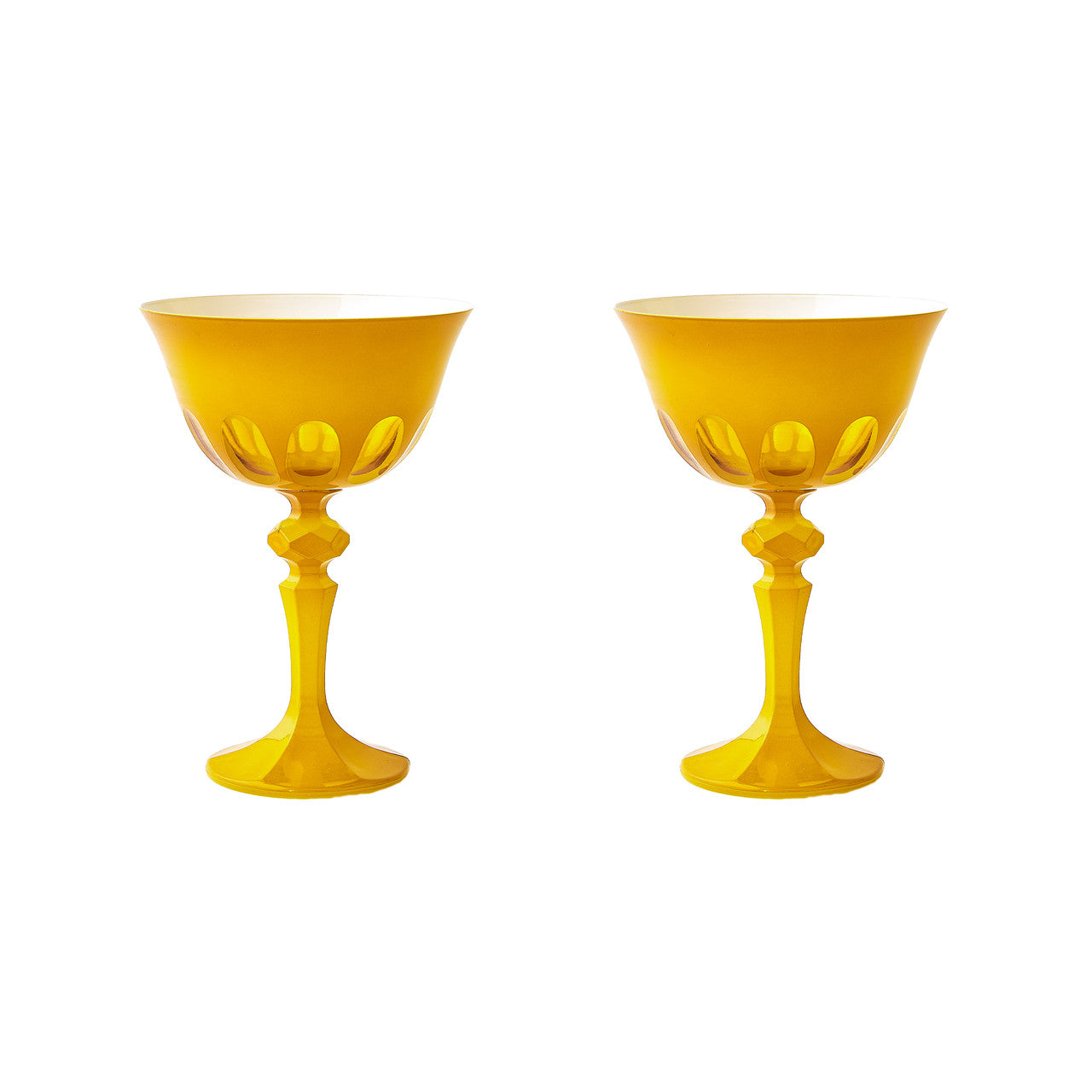 Rialto Glass Coupe Set/2, Saffron