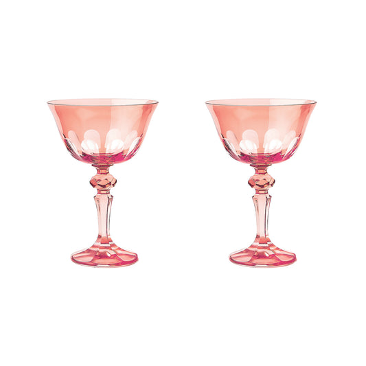 Rialto Glass Coupe Set/2, Kitten