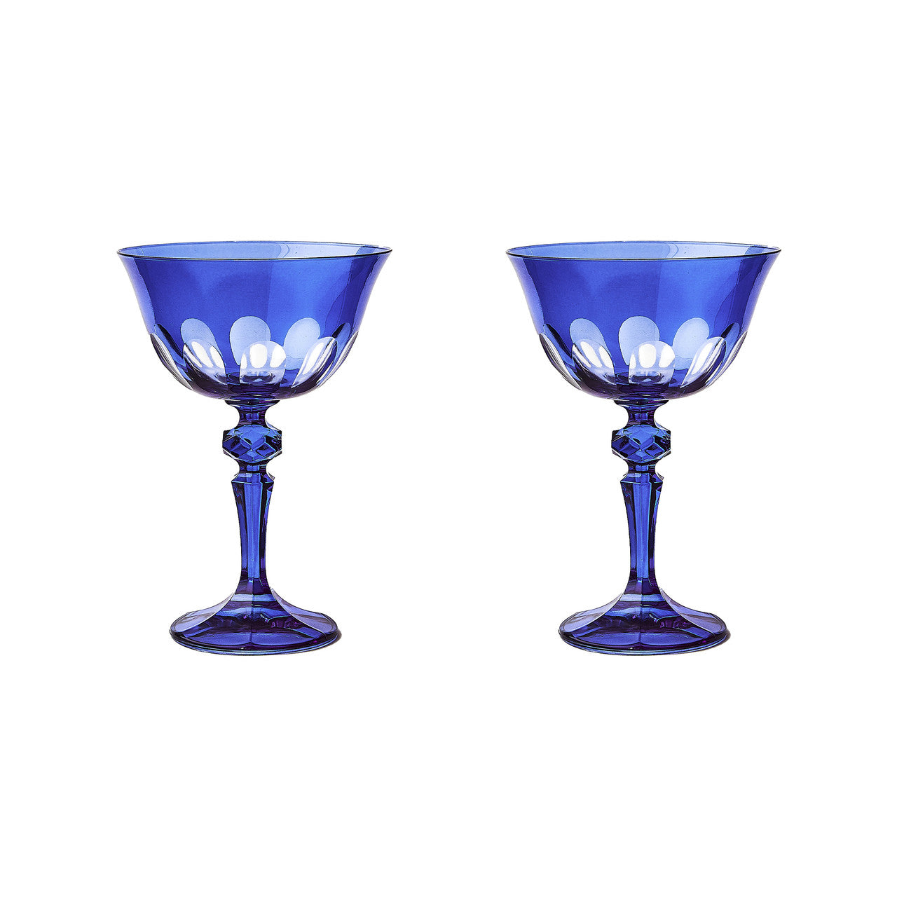 Rialto Glass Coupe Set/2, Moon Glow - Moon Glow
