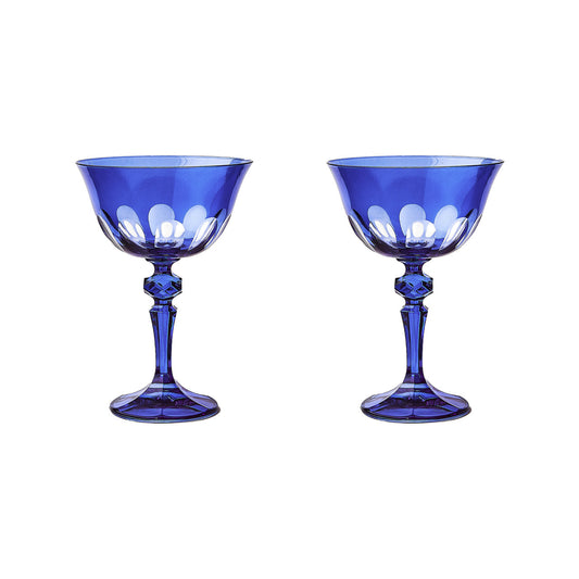 Rialto Glass Coupe Set/2, Moon Glow