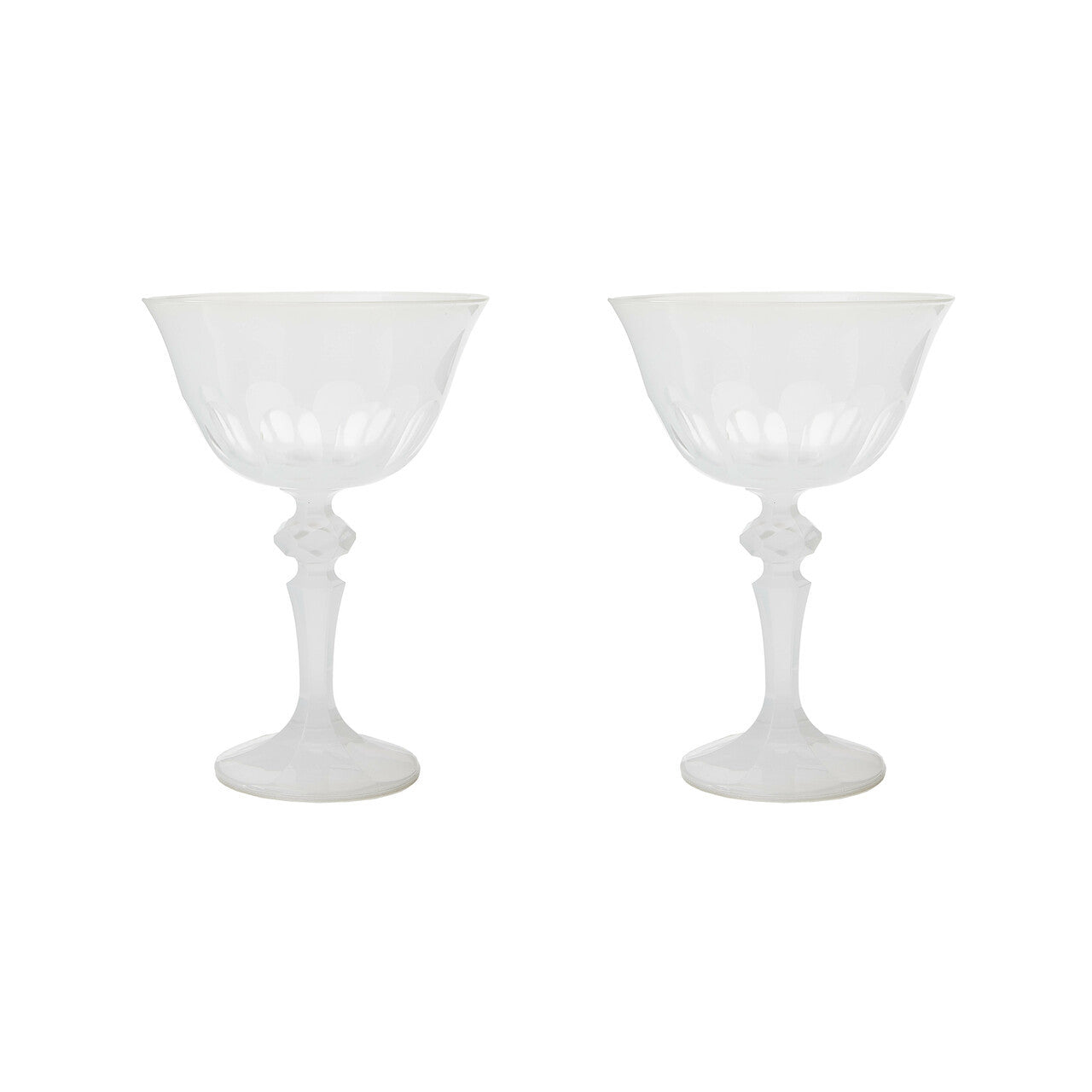 Rialto Glass Coupe Set/2, Opal
