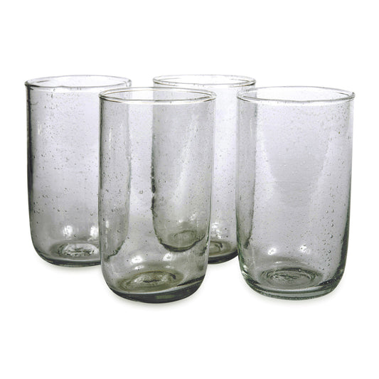 Tall Seeded Glasses, Deep Sage