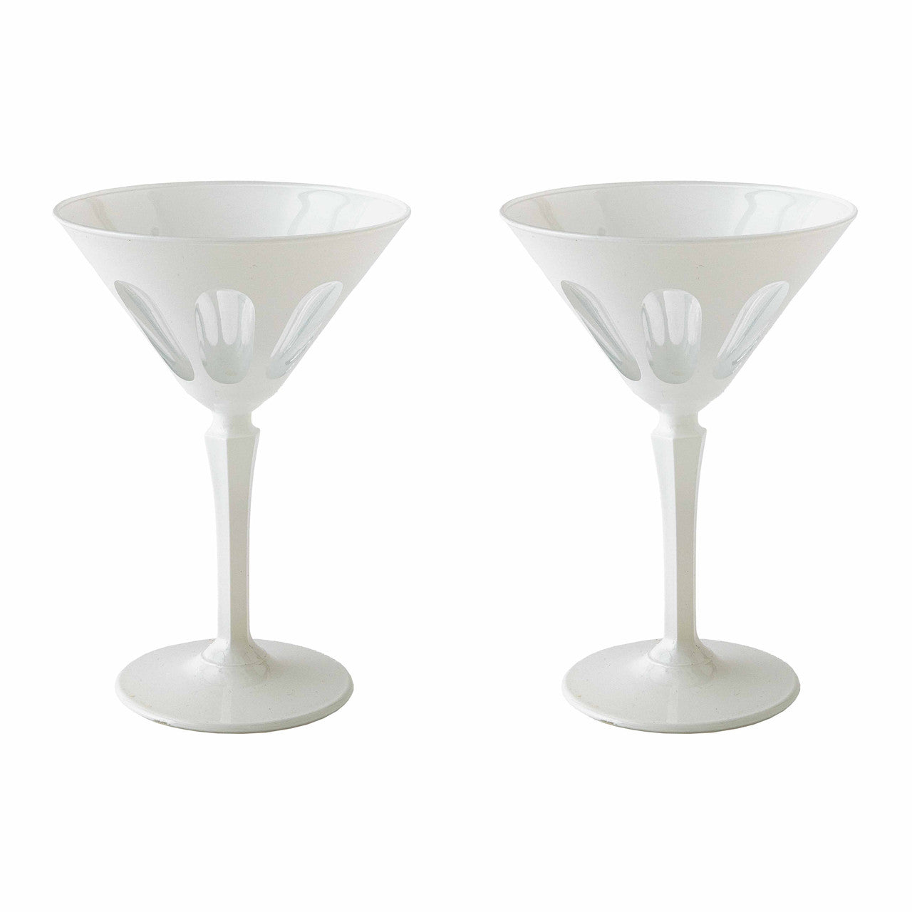 Rialto Glass Martini Set/2, Chalk