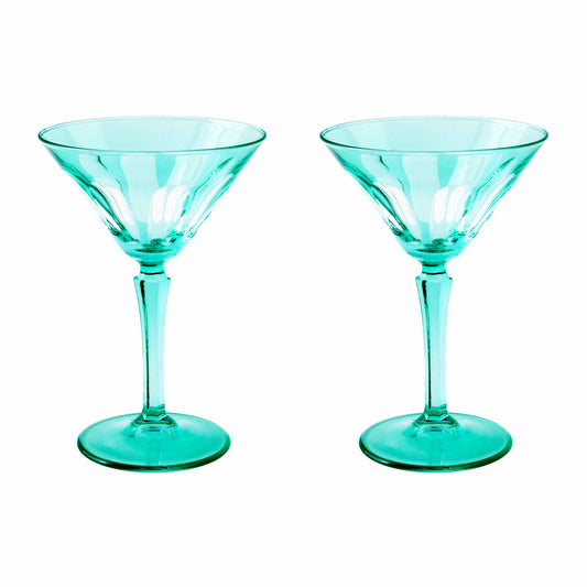 Rialto Glass Martini Set/2, Menthe