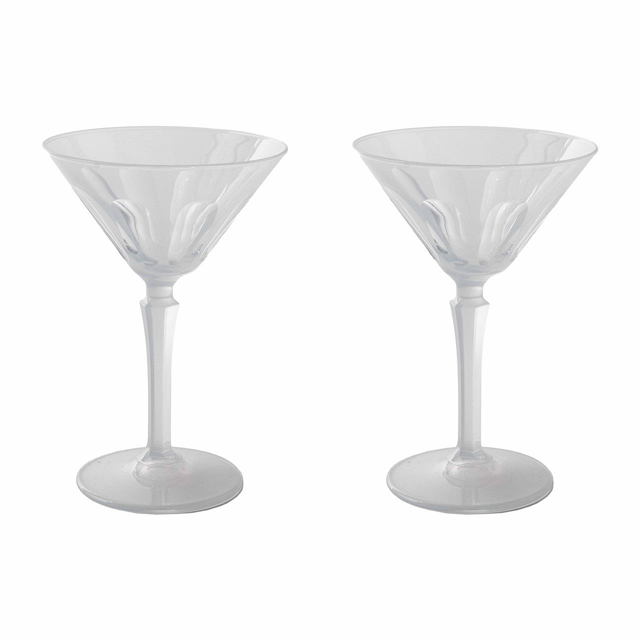 Rialto Glass Martini Set/2, Opal