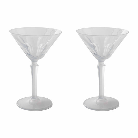 Rialto Glass Martini Set/2, Opal