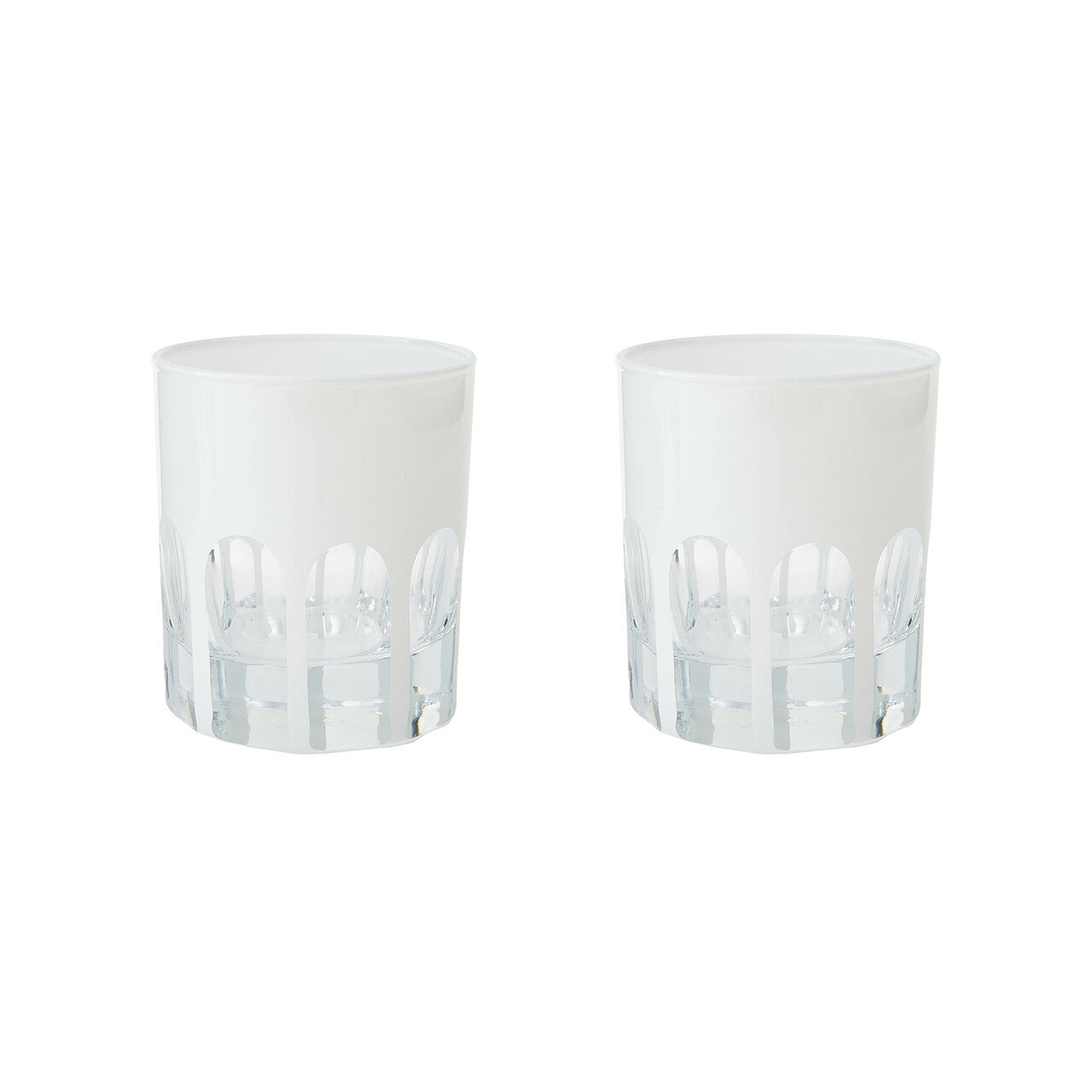 Rialto Glass Old Fashion Set/2, Chalk