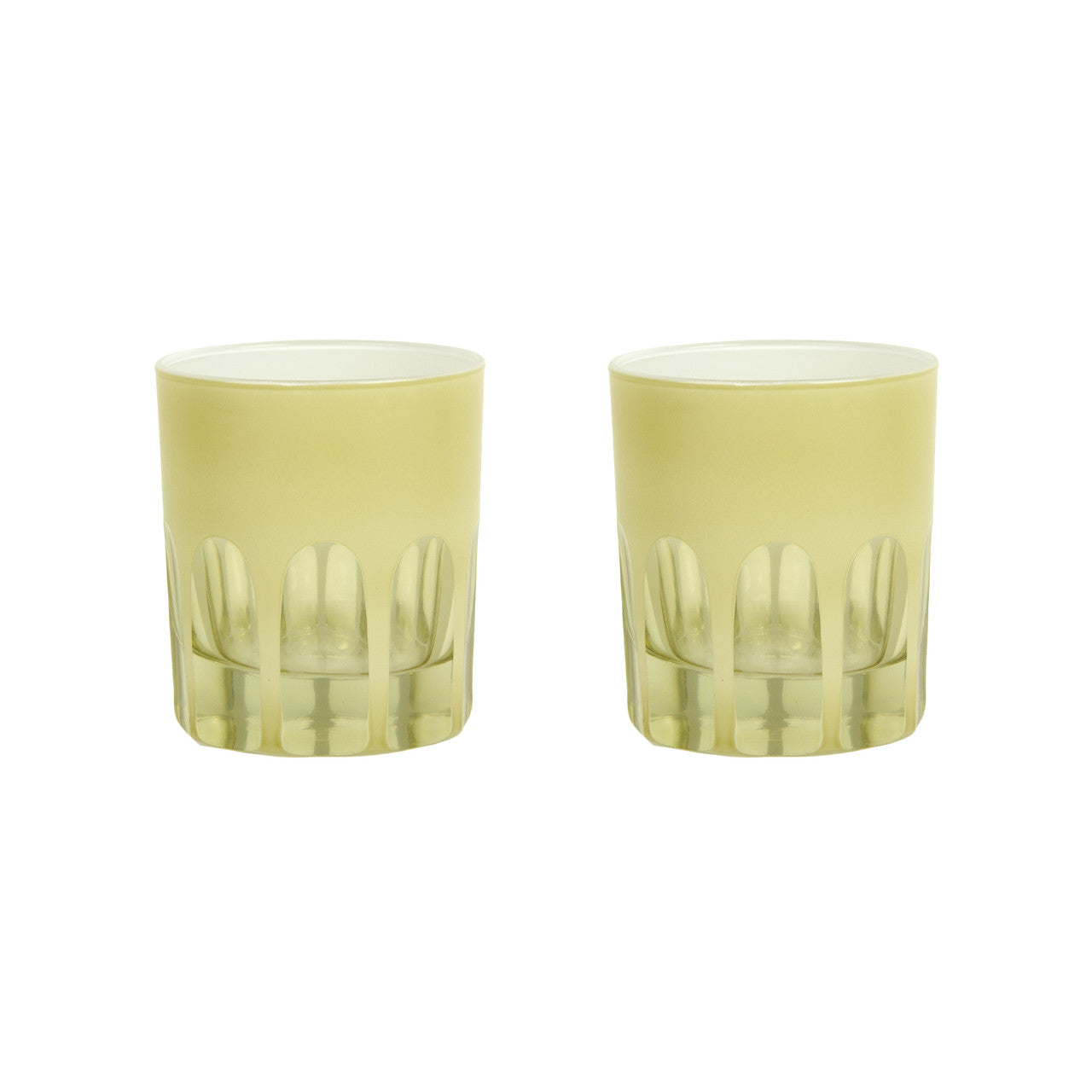 Rialto Glass Old Fashion Set/2, Crème