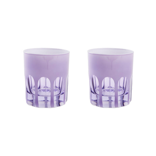 Rialto Glass Old Fashion Set/2, Lupine