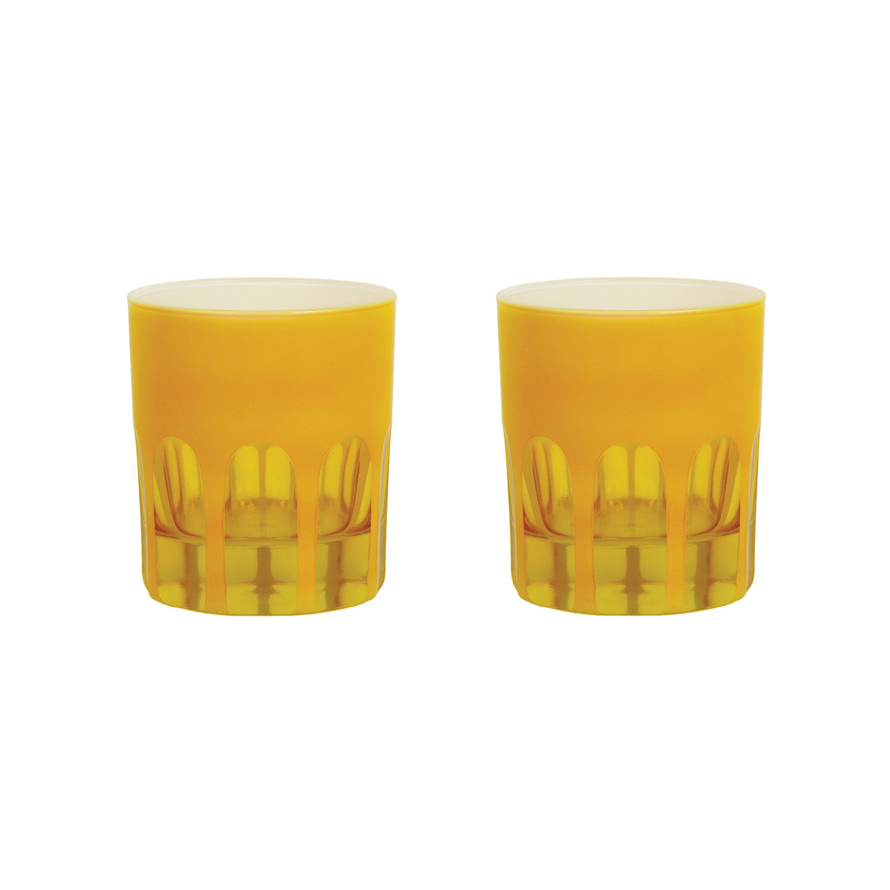 Rialto Glass Old Fashioned Set/2, - Saffron