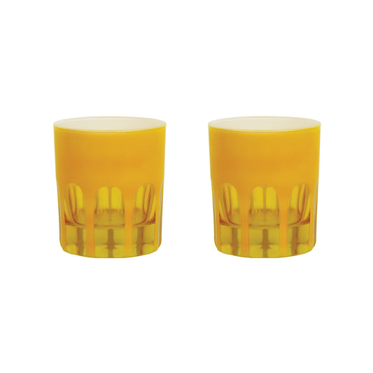 Rialto Glass Old Fashion Set/2, Saffron