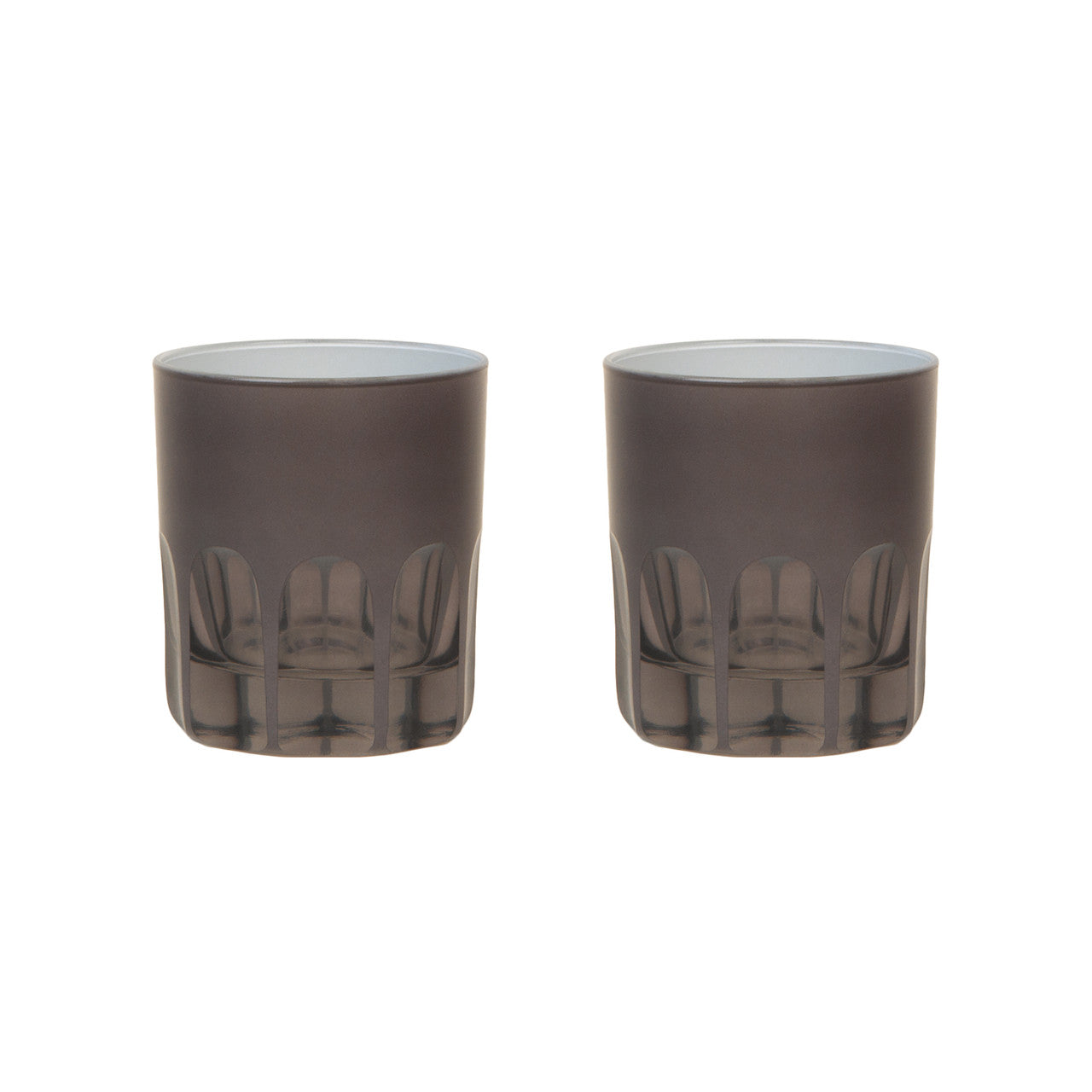 Rialto Glass Old Fashion Set/2, Warm Gray