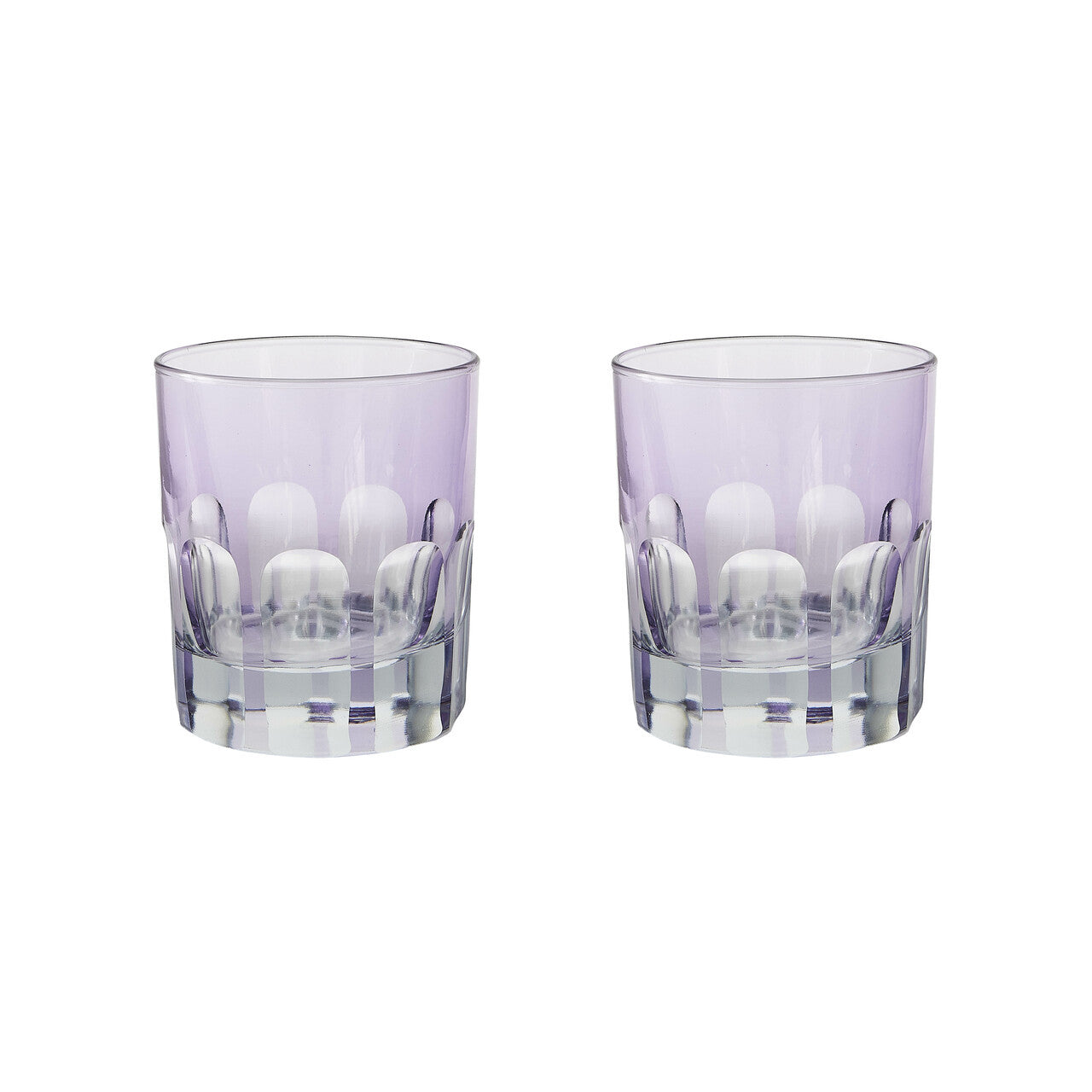 Rialto Glass Old Fashion Set/2, Amethyst
