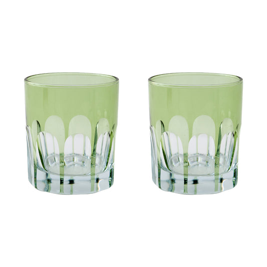Rialto Glass Old Fashioned Set/2 - Honeydew
