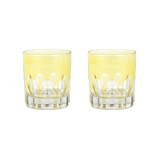Rialto Glass Old Fashion Set/2, Limoncello