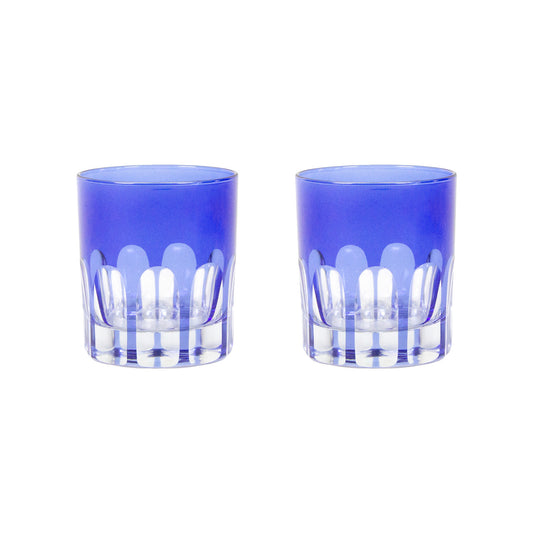 Rialto Glass Old Fashion Set/2, Moon Glow
