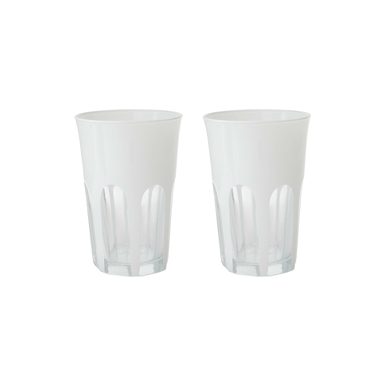 Rialto Glass Tumbler Set/2, Chalk