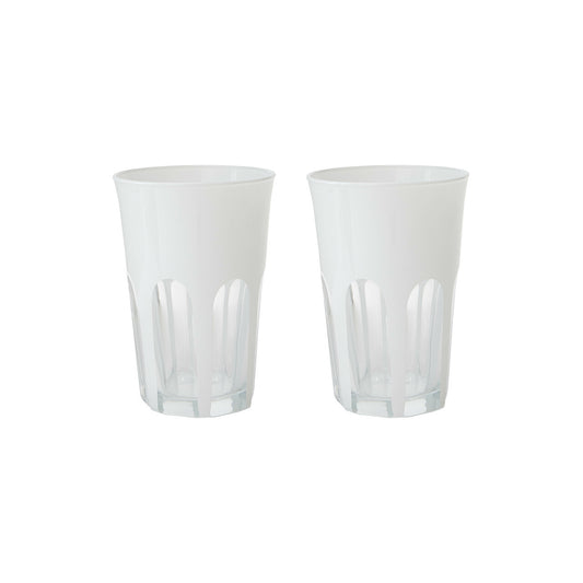 Rialto Glass Tumbler Set/2, Chalk