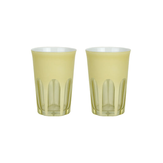 Rialto Glass Tumbler Set/2, Crème