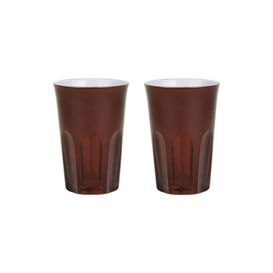 Rialto Glass Tumbler Set/2, Oxblood